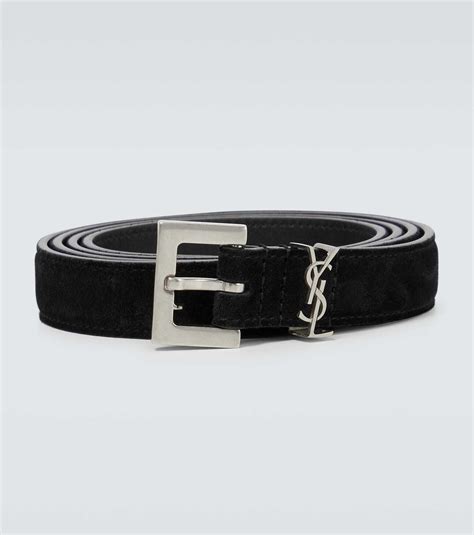 ysl belt women silver|saint laurent monogram suede belt.